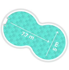 Ersatzhülle E III: 5,00 m x 7,70 m 